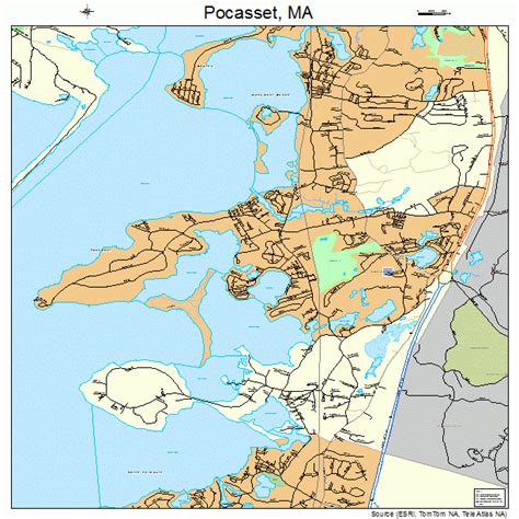 Pocasset Massachusetts Street Map 2554450