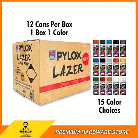 Nippon Pylox Lazer Spray Paint 400cc 12 Cansbox Spray Aerosol Paint