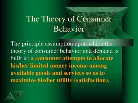 PPT The Theory Of Consumer Behavior PowerPoint Presentation Free