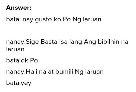 Gumawa Ng Isang Sanaysay O Dayalogo Gamit Ang Pangalan At Panghalip