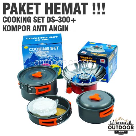 Paket Hemat Cooking Set Ds 300 Kompor Camping Anti Angin