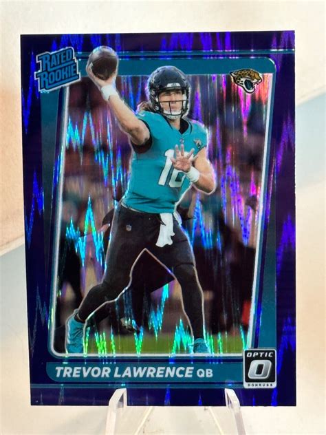 Panini Donruss Optic Trevor Lawrence Purple Shock Rated Rookie Rc