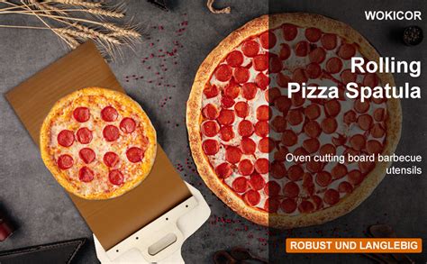 Amazon De Sliding Pizza Peel Pizzaschieber Mit Griff Antihaft