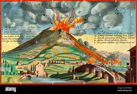 Mount Vesuvius Erupting Stock Photo Alamy