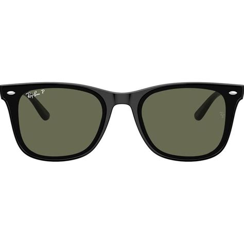 Shop Ray Ban Rb4420 Blackdark Green Polarised Sunglasses