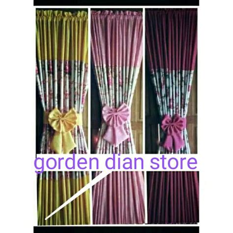 Jual Gorden Ikat Kupu Kupu Harga 2lembar Kombinasi Kain Shabyy Terbaru