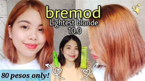 BREMOD LIGHTEST BLONDE 10 0 Hair Color Review No Bleach DIY