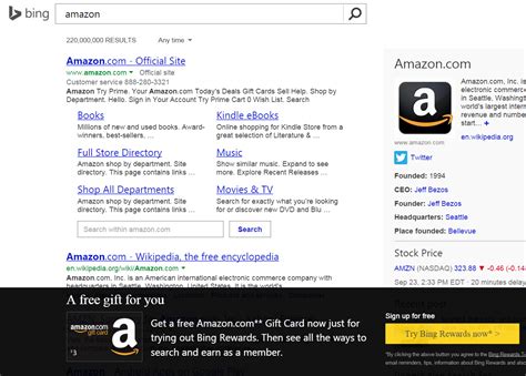 Sign Up For Bing Rewards And Get A 3 Amazon T Card