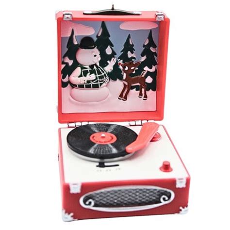 Hallmark Ornament 2018 Record Player QXI3283 Rudolph Non Mint