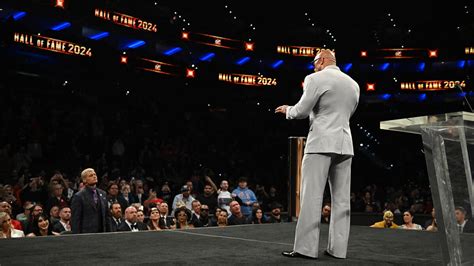 Dwayne The Rock Johnson 2024 Wwe Hall Of Fame Celebration April 5