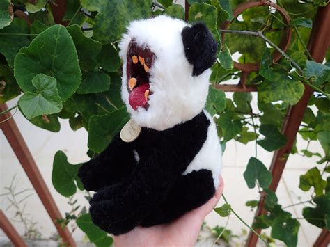 Horror Panda Ooak Creepy Plush Spooky Panda Cute Panda Toy Etsy