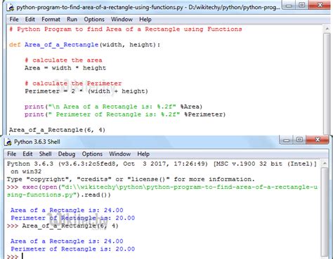 Python Tutorial Python Program To Find Area Of A Rectangle By