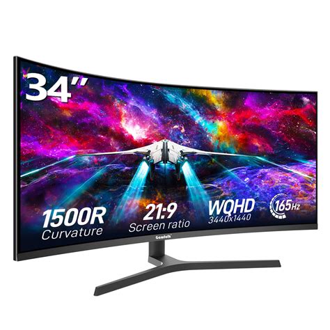 Gawfolk 34 Inch Curved Ultrawide Gaming Monitor 165hz 1500R PC