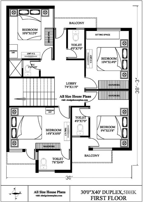 South Facing House Floor Plans 40 X 30 Floor Roma