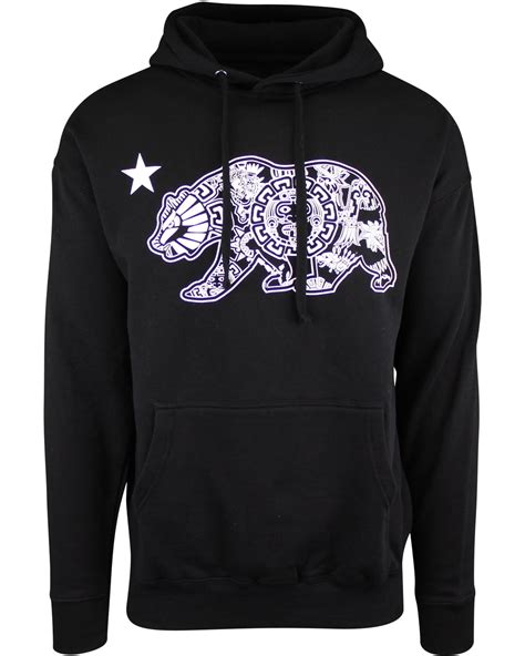 Shirtbanc California Aztec Bear Hoodie Sweatshirt Mayan Calendar