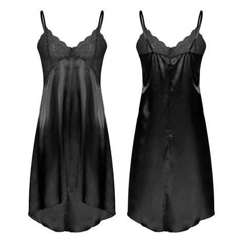 Herren Sexy Spitze Satin Kleid Crossdresser Sissy Gay Nachtkleid Unterwäsche eBay