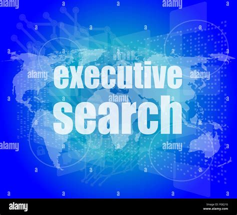 Executive Search Word On Digital Screen Mission Control Interface Hi