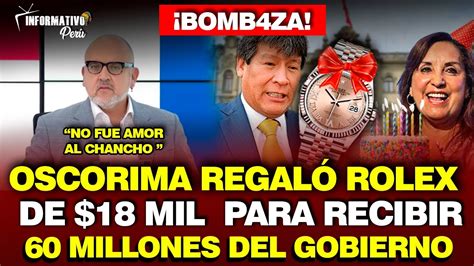 Oscorima Regal Costoso Rolex A Dina Boluarte Para Recibir Millones