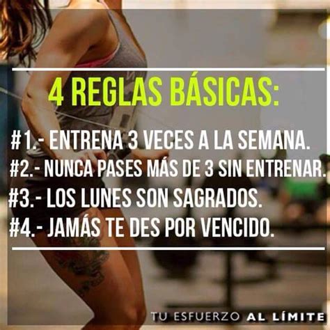 4 Reglas Básicas Del Entrenamiento Motivacion Para Hacer Ejercicio