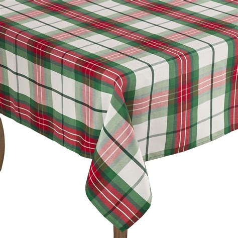 Amazon Multi Christmas Holiday Plaid Design Holiday Tablecloth