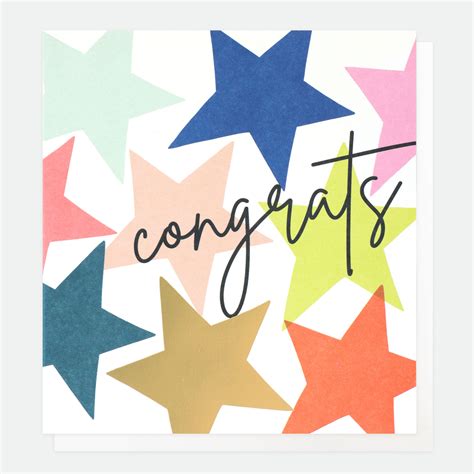 Congratulations Star Card By Caroline Gardner Vibrant Home