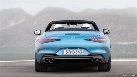 Mercedes Amg Sl Color Hyperblue Metallic Rear Caricos