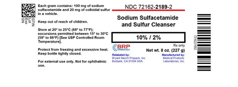 Dailymed Sodium Sulfacetamide Sulfur Sulfacetamide Sodium Sulfur Emulsion