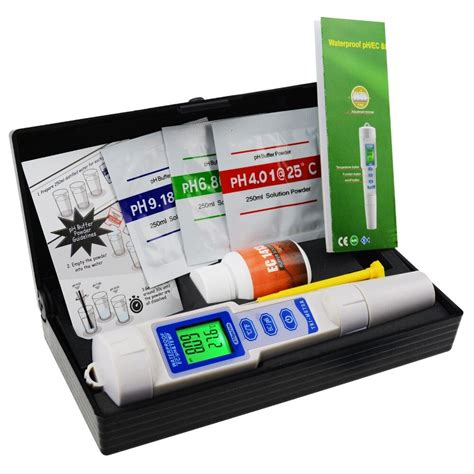 PH EC Temperature Meter ATC 3 In 1 Waterproof Pen Type Water Combo