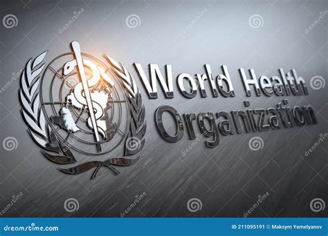 Signo Y Símbolo De La Organización Mundial De La Salud Foto Editorial