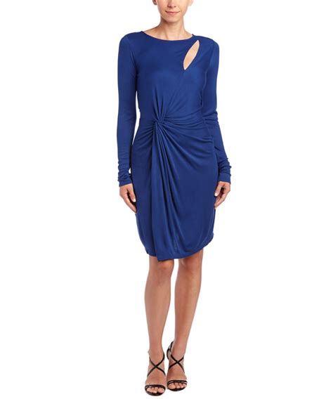 Halston Heritage Sheath Dress In Blue Modesens