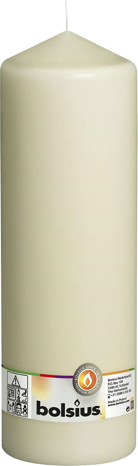 Bolsius Pillar Candle Extra Large Ivory Mm Width Amazon Co Uk