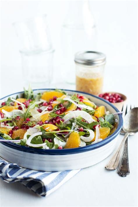 Fennel Orange And Pomegranate Salad With Spicy Orange Honey Vinaigrette