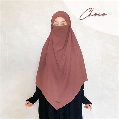 Jual Maslaha Niqab L New French Khimar L Daily French Khimar Crinkle