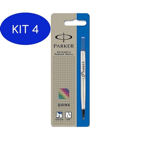 Kit Carga P Caneta Rollerball Parker Azul M Submarino