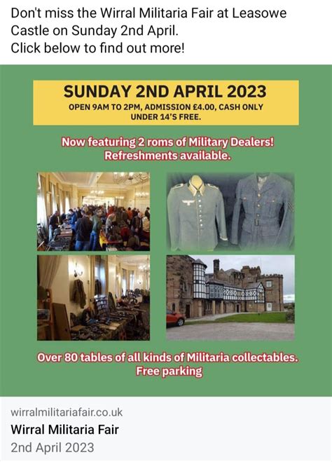 Wirral Militaria Fair Nd April Uk