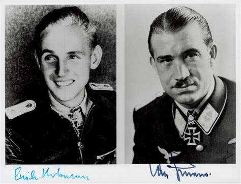 At Auction Ww2 Luftwaffe Fighter Aces Erich Hartmann Kc And Gen Adolf