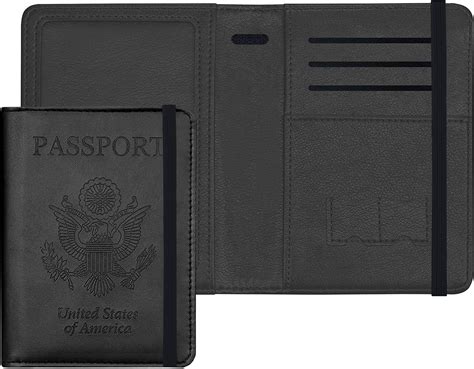 Kewya Passport And Vaccine Card Holder Combo Pu Leather Passport Holder With Cdc