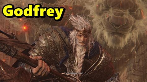 Godfrey First Elden Lord Hoarah Loux Boss Battle Elden Ring YouTube