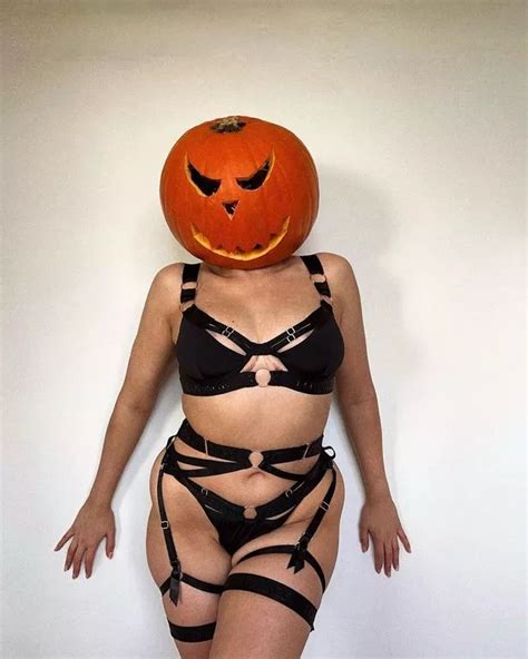 Lingerie Clad Woman Dubbed Sexiest Pumpkin As She Models Vegetable On