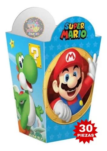 Cajas Palomeras Palomitas Carton Fiesta Super Mario Bros Mercadolibre