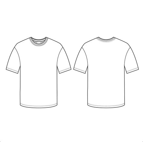 Oversized T Shirt Sketch Vector Mockup 12826562 Vector Art At Vecteezy