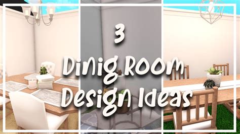 3 Dining Room Design Ideas Welcome To Bloxburg Youtube