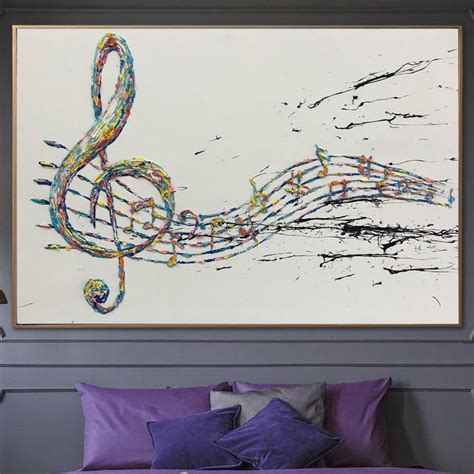 Abstract Painting Canvas Music Note Painting Abstract Music Painting Music Artwork Canvas ...