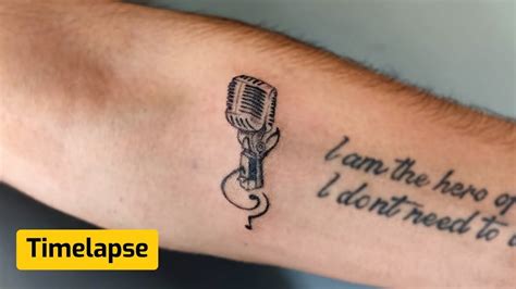 Small Microphone Tattoo Timelapse Youtube