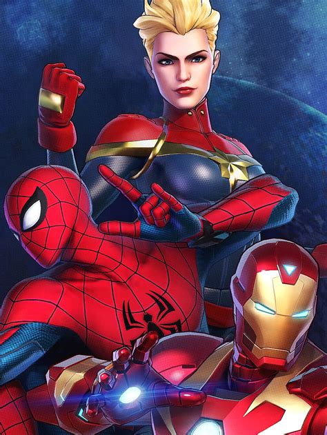 Marvel Ultimate Alliance Captain Marvel Spider Man Iron Man Marvel