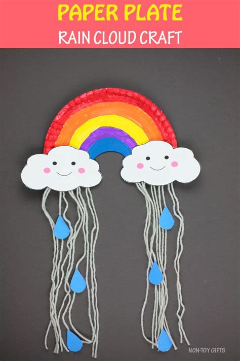 Paper Plate Rain Cloud Craft For Kids Template Available Weather