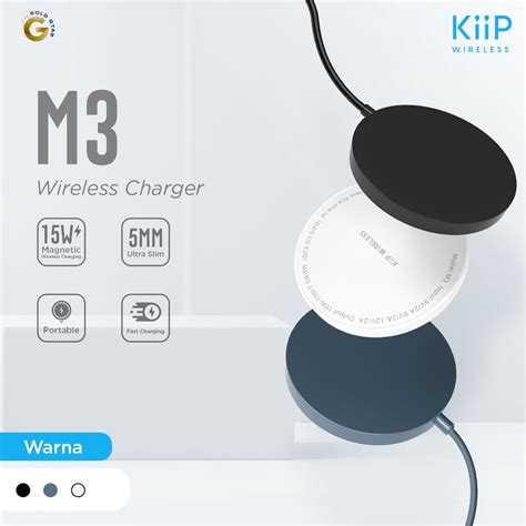 Jual KiiP Wireless Charger M3 Pad Magnetic Fast Charging 15W Universal