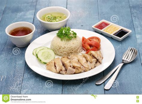 Arroz Da Galinha De Hainanese Foto de Stock Imagem de chinês dieta