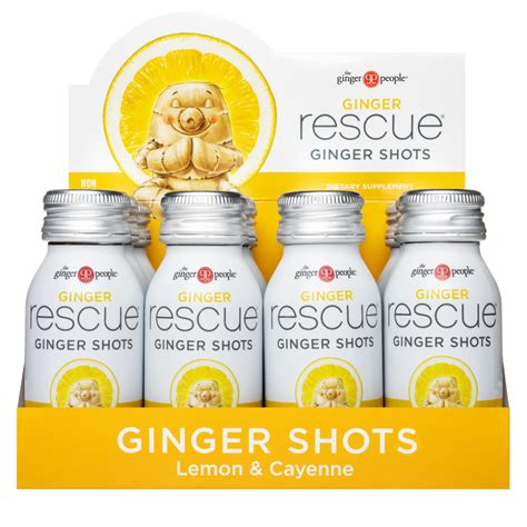 Ginger Rescue Ginger Shots Lemon Cayenne The Ginger People US