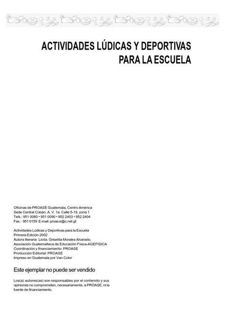 PDF Actividades lúdicas y deportivas para la escuela DOKUMEN TIPS